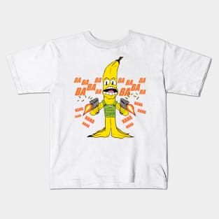 BA! BA! NANA! Funny Military Cartoon Banana! Food Fighter! Kids T-Shirt
